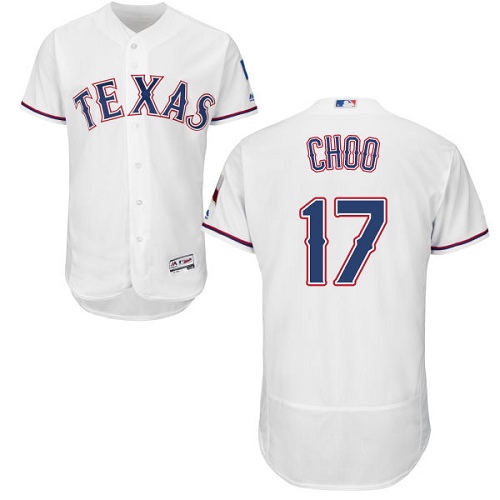 Rangers #17 Shin-Soo Choo White Flexbase Authentic Collection Stitched MLB Jersey